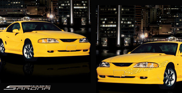 Custom Ford Mustang  Coupe & Convertible Front Add-on Lip (1994 - 1998) - $299.00 (Part #FD-009-FA)